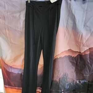Nwt Elegant Black Drawstring Trousers